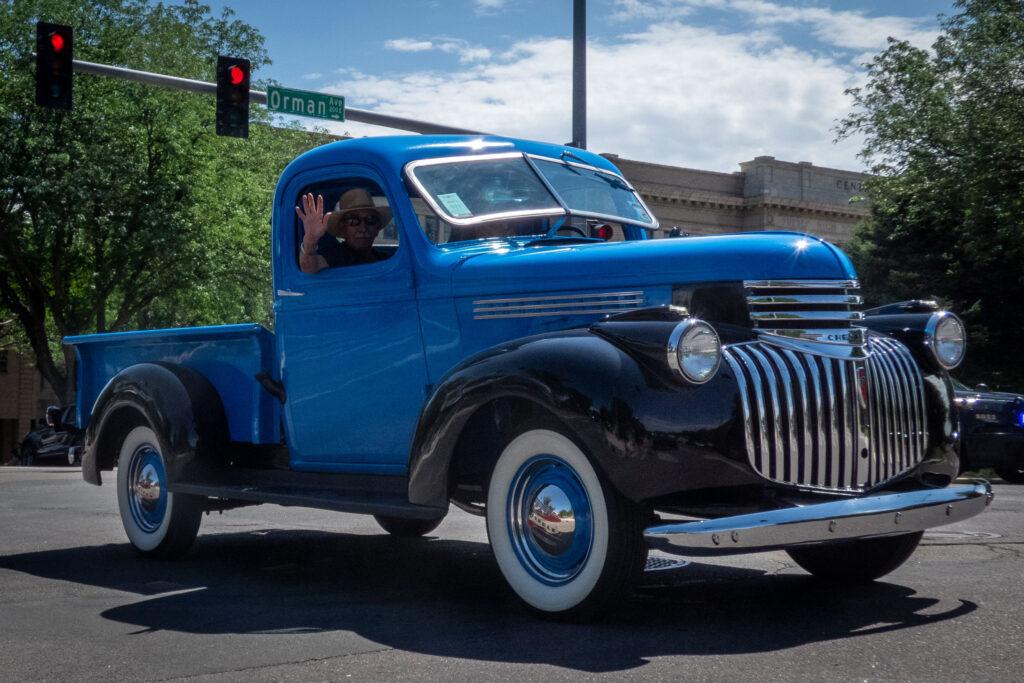 blue classic truck