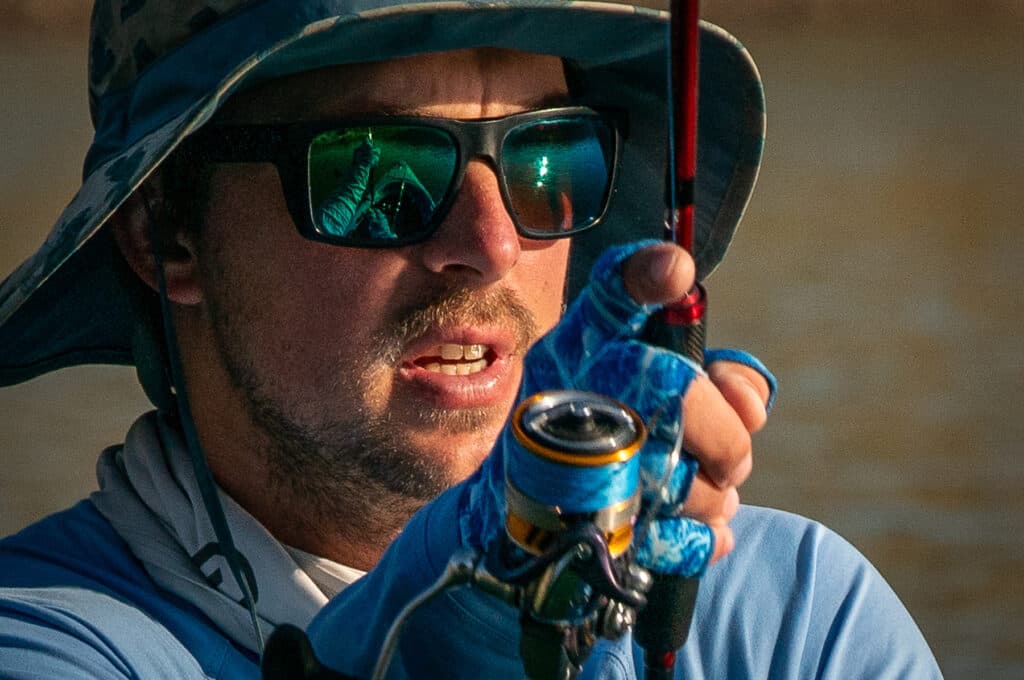 Chase Nicholson in the Ridgway State Park Smallmouth Bass Tournament