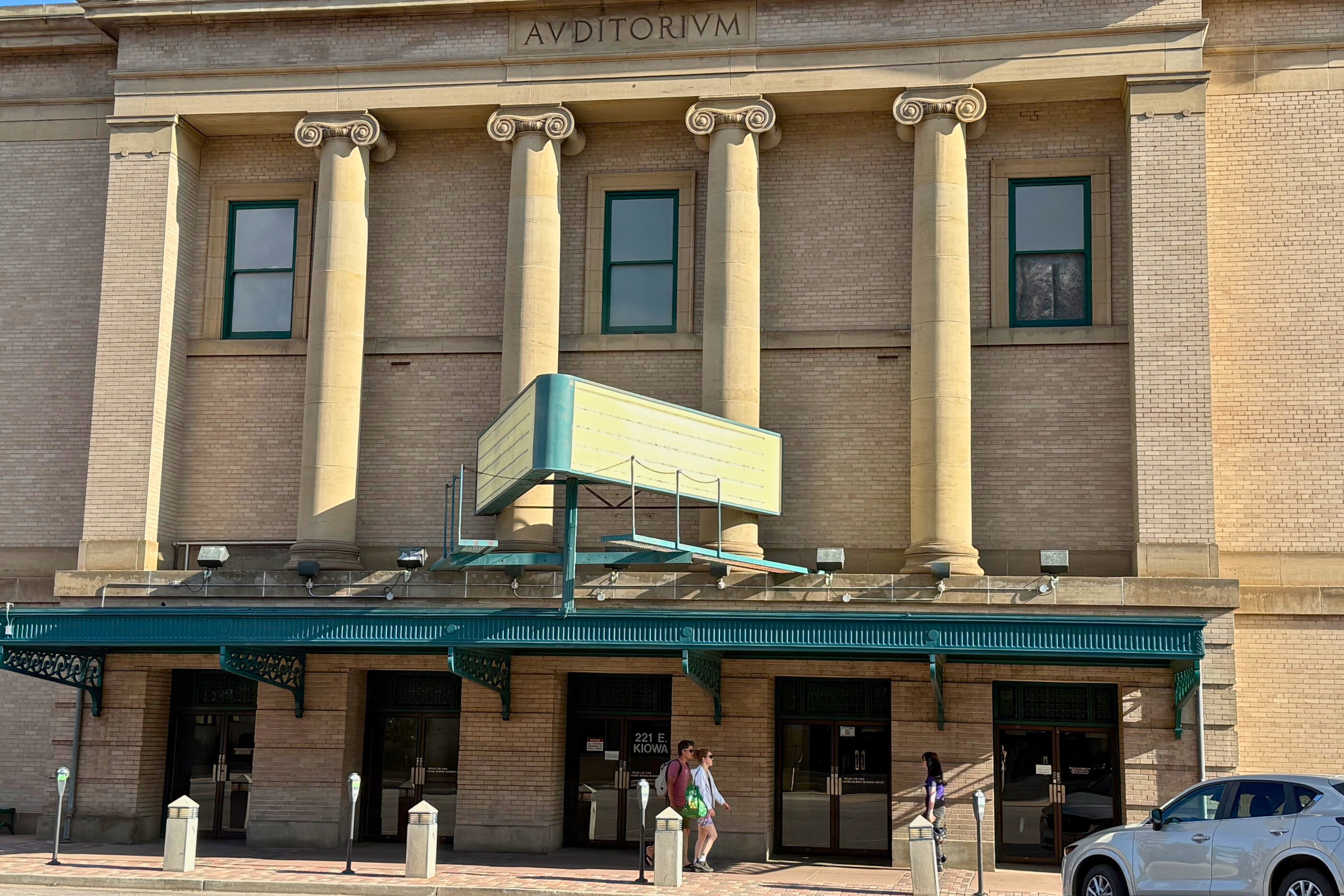 Exterior shot of a historic building