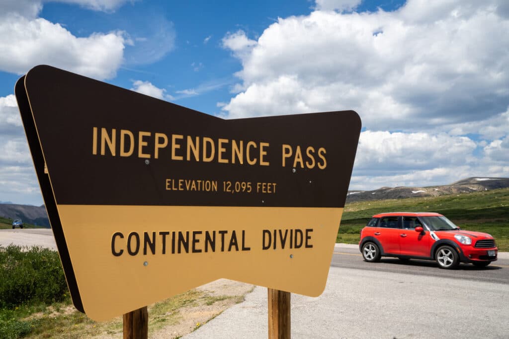 Independence Pass on Highweay 82 between Twin Lakes and Aspen