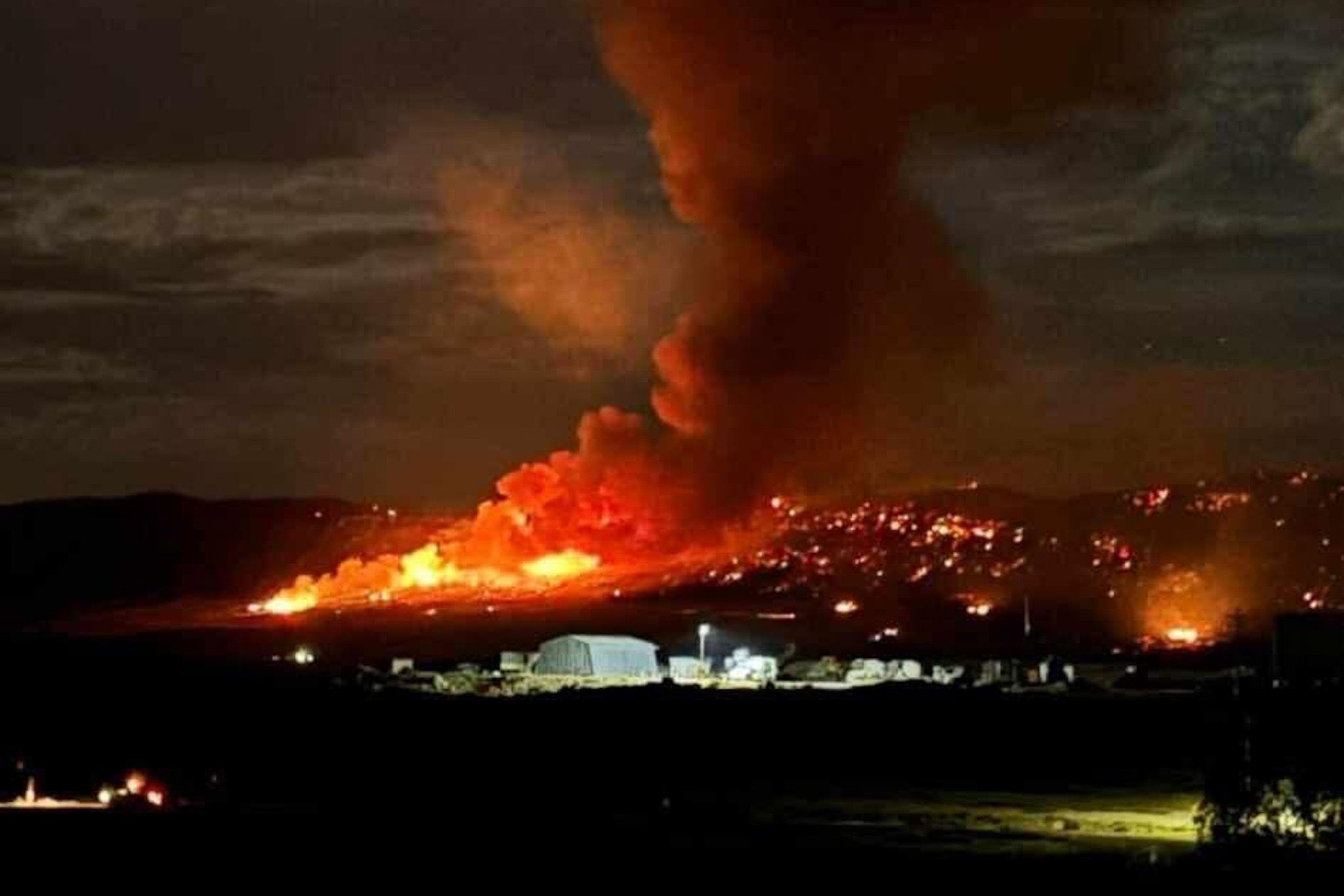 The Lee wildfire burns near Meeker
