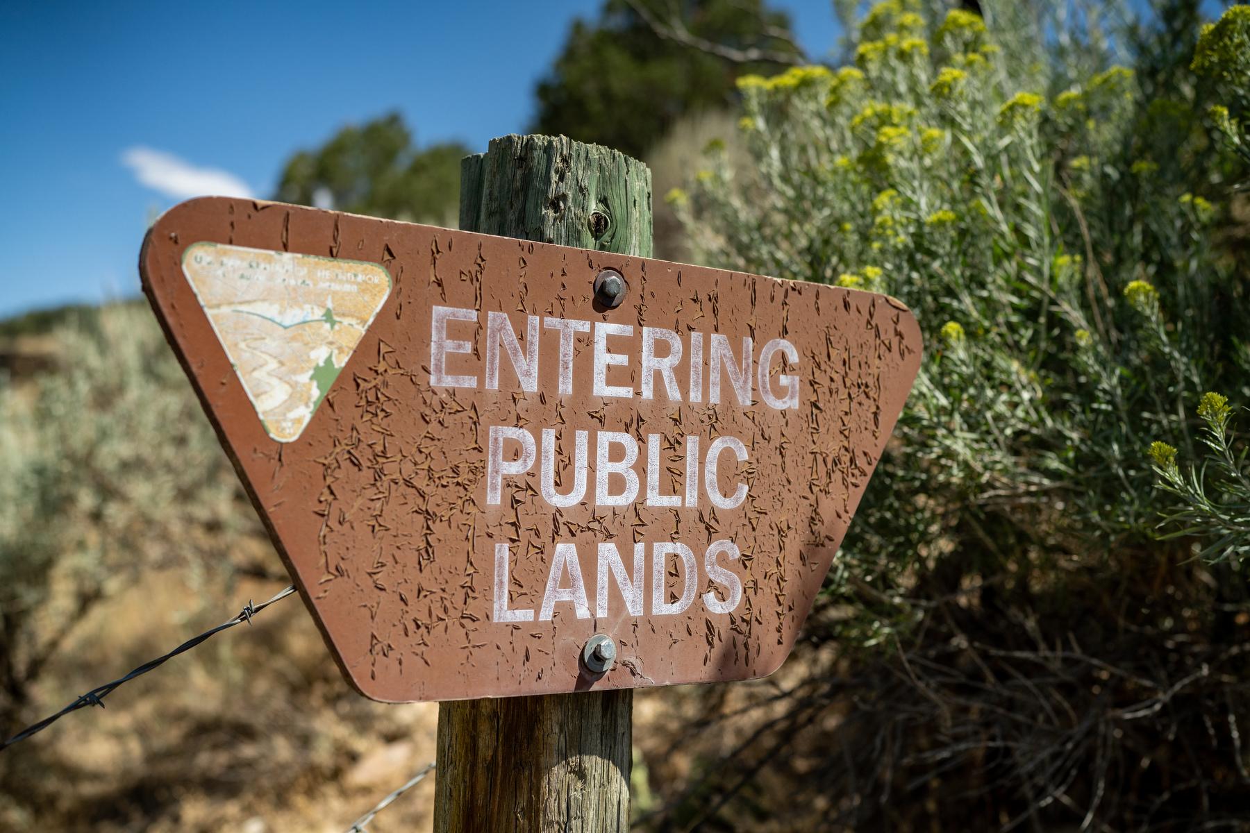 ENTERING PUBLIC LANDS BLM