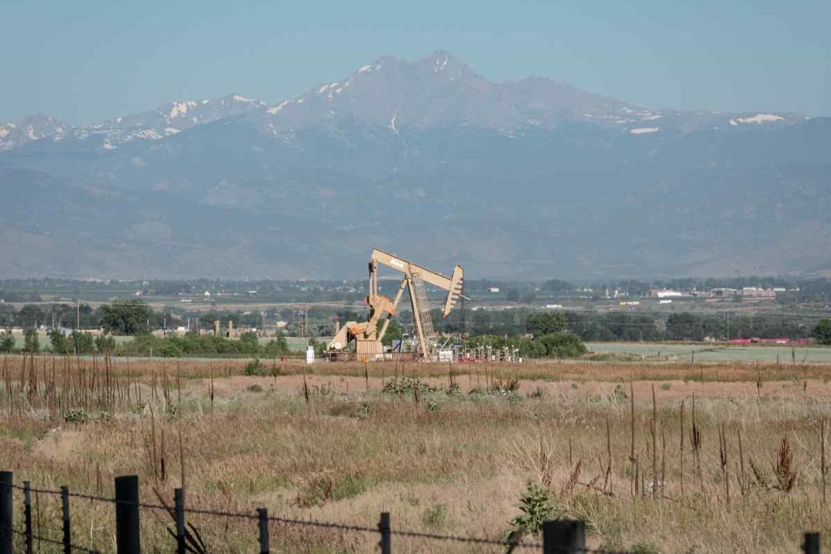 An oil pump jack