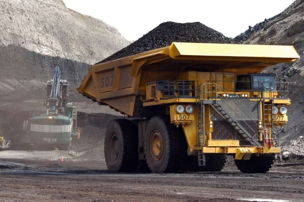 Truck carrying coal