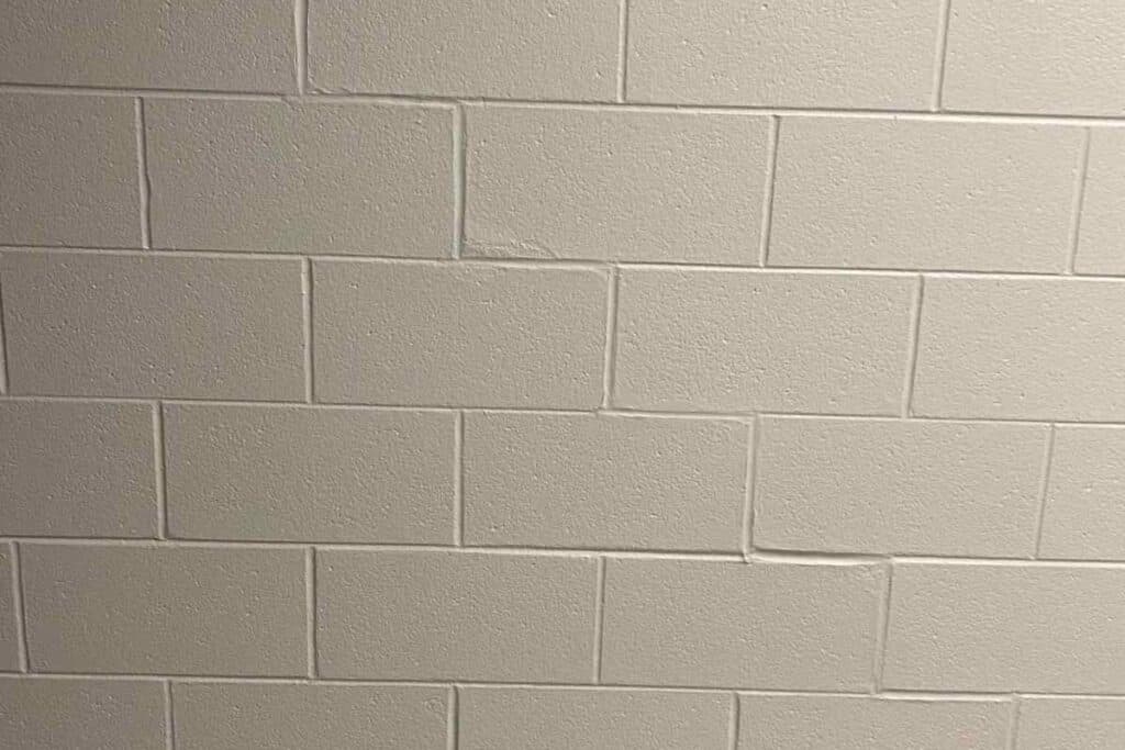 white cinderblock wall
