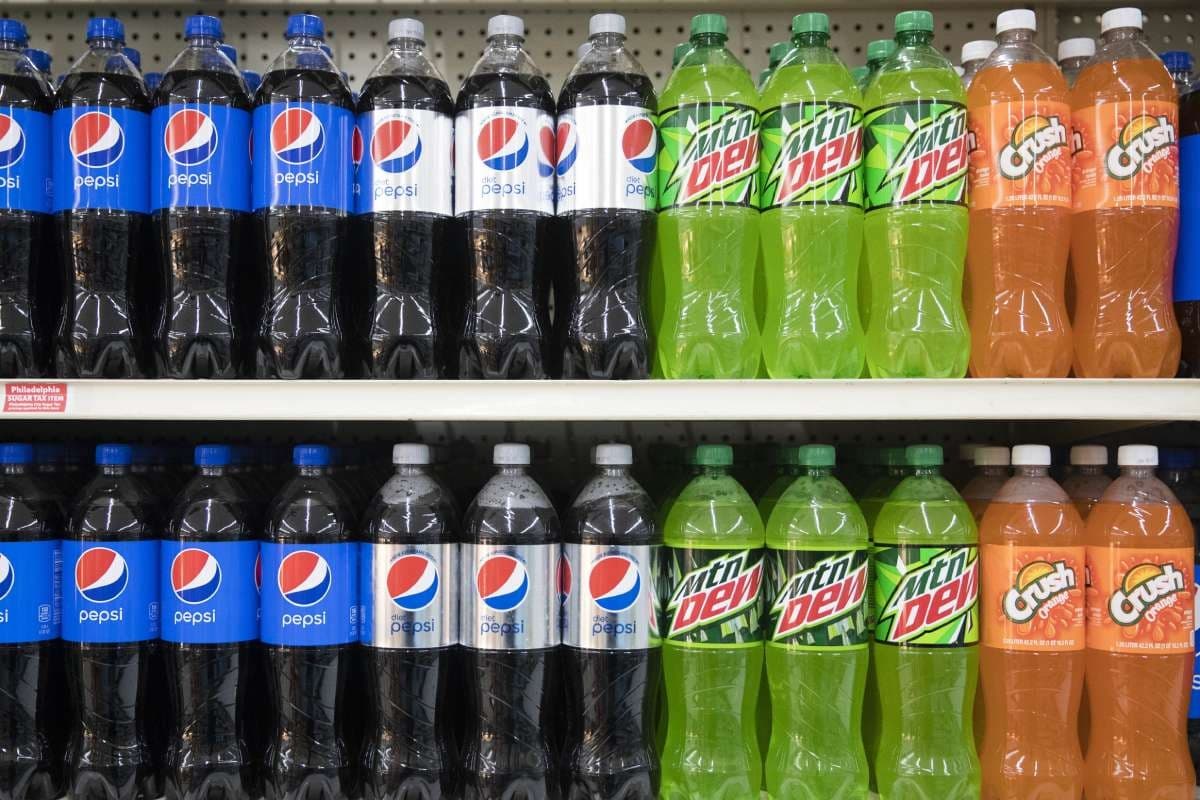 Pepsi, Diet Pepsi, Mountain Dew and Orange Crush on grocery shelves