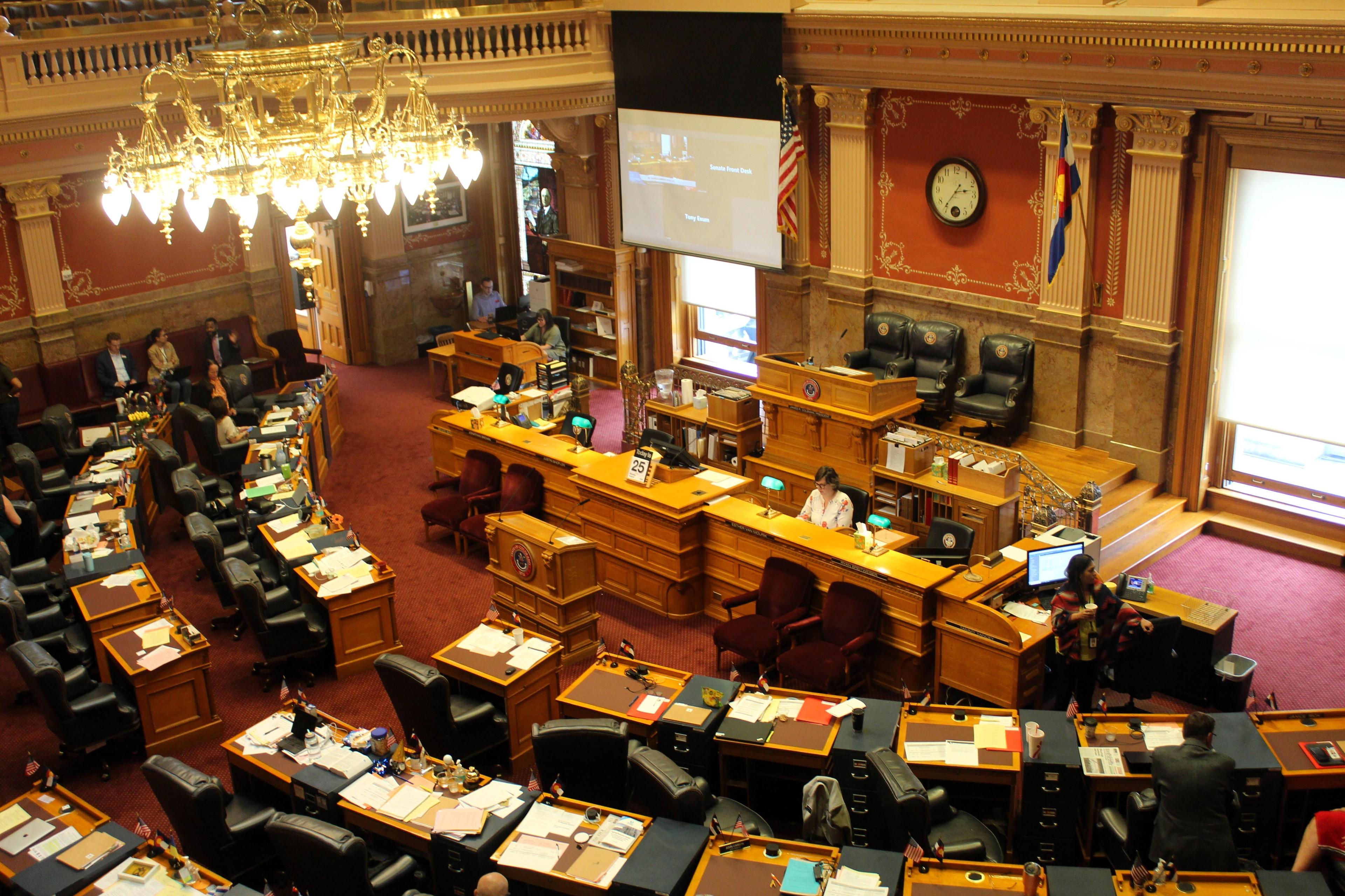 Inside the Colorado Senate chamber, where measures to safeguard SNAP benefits and Planned Parenthood care both originated.