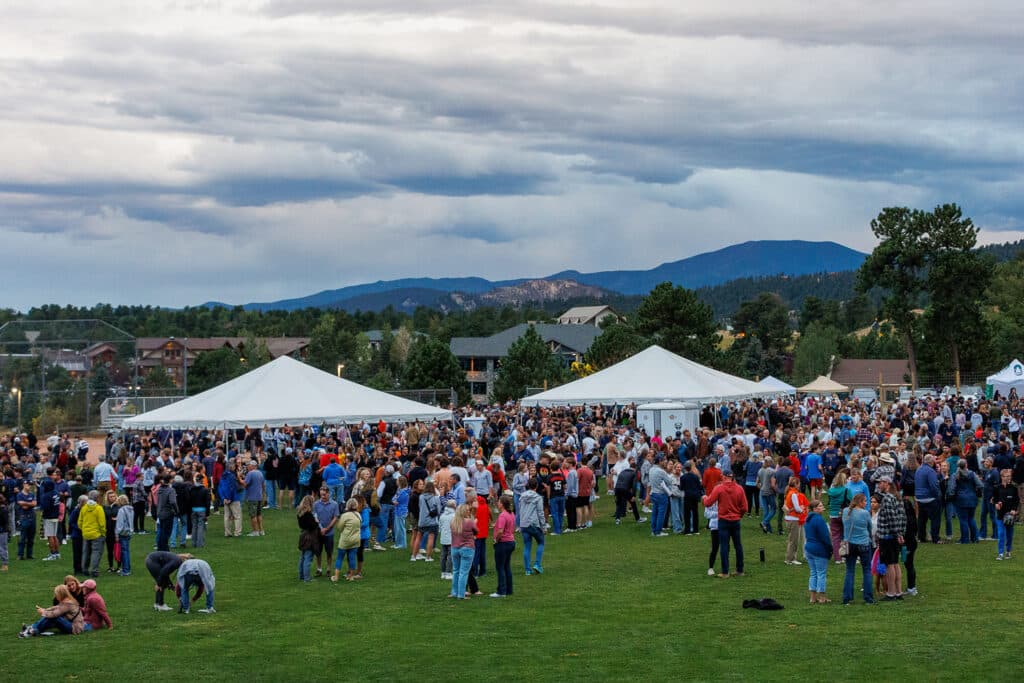 A vigil Thursday evening following Wednesday’s shooting at Evergreen High School.