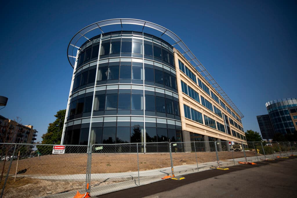 A building with curved windows