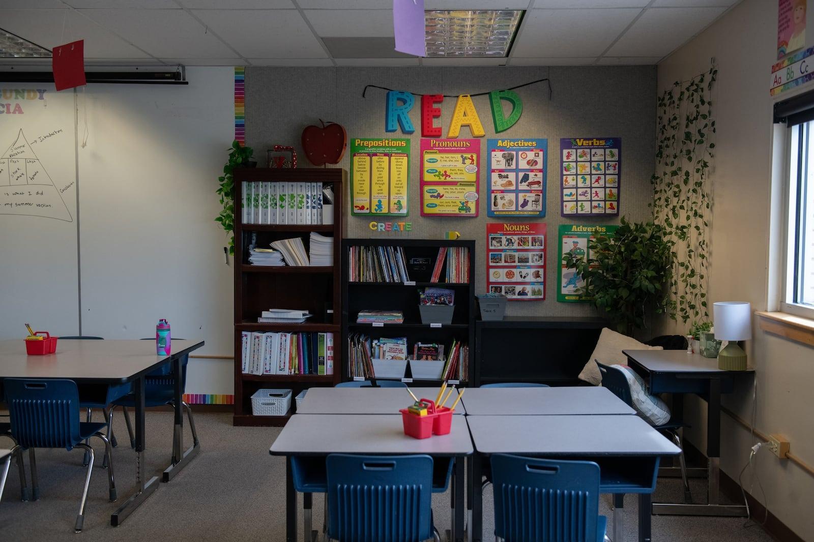 An empty classroom