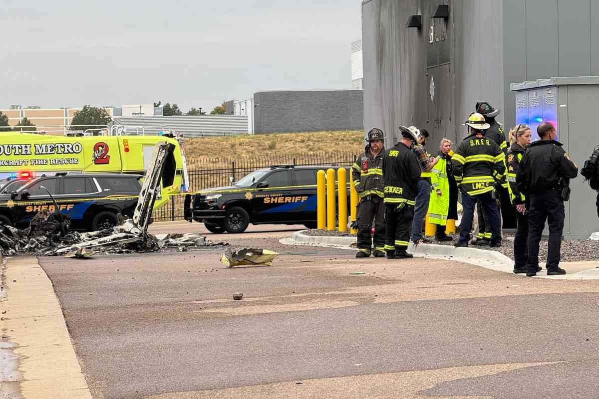 first responders at the scene of a plane crash