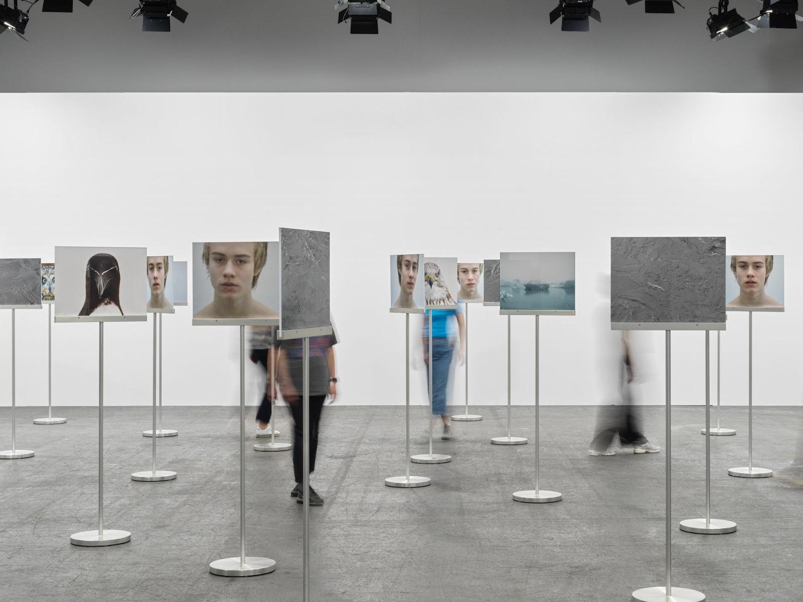 People inside a gallery