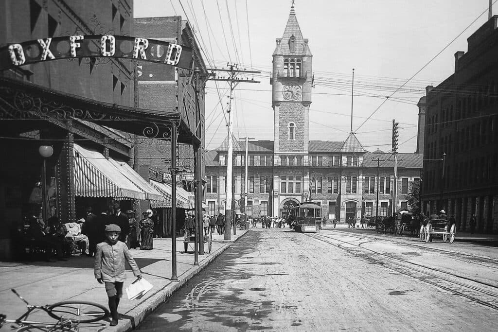 Historic photo of the Oxford Hotel in Denver