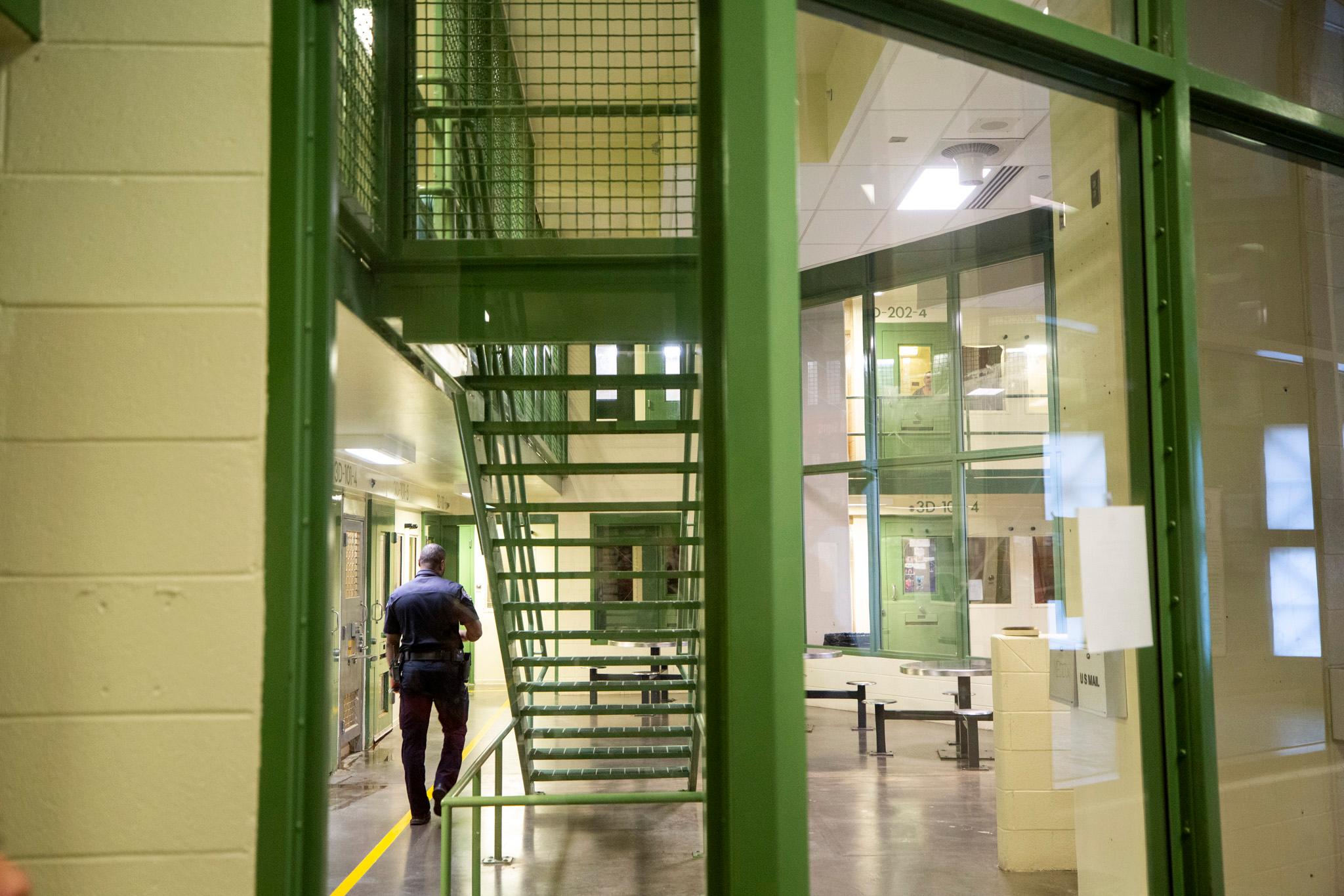 Inside a special management unit of Denver's downtown jail. Sept. 24, 2025.
