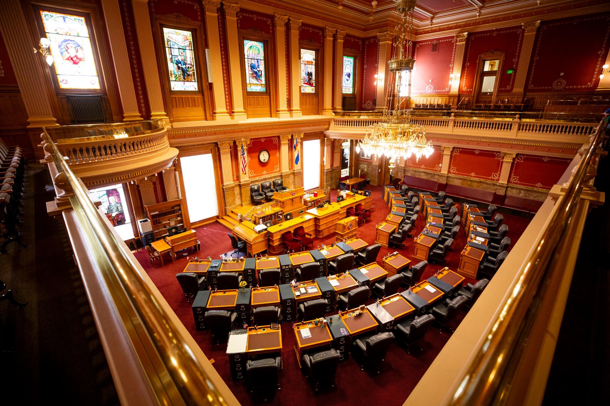 Colorado's State Senate chambers. Oct. 14, 2025.