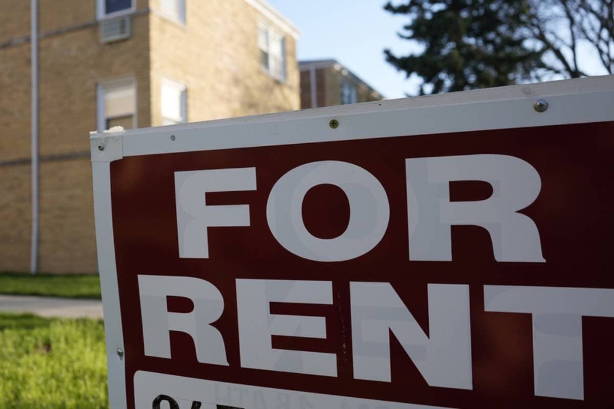 a for rent sign