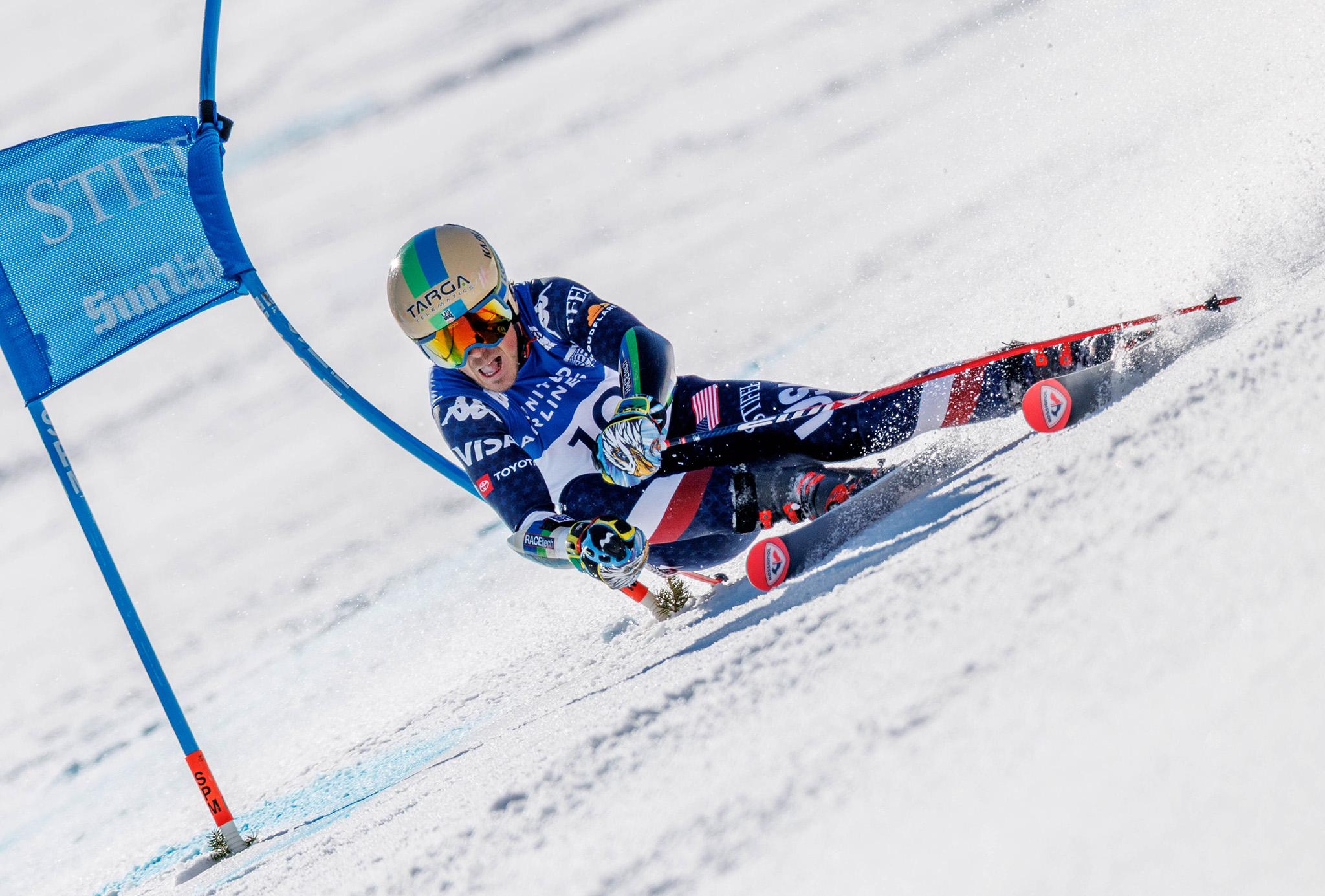 River Radamus skis during a training session at Copper Mountain.