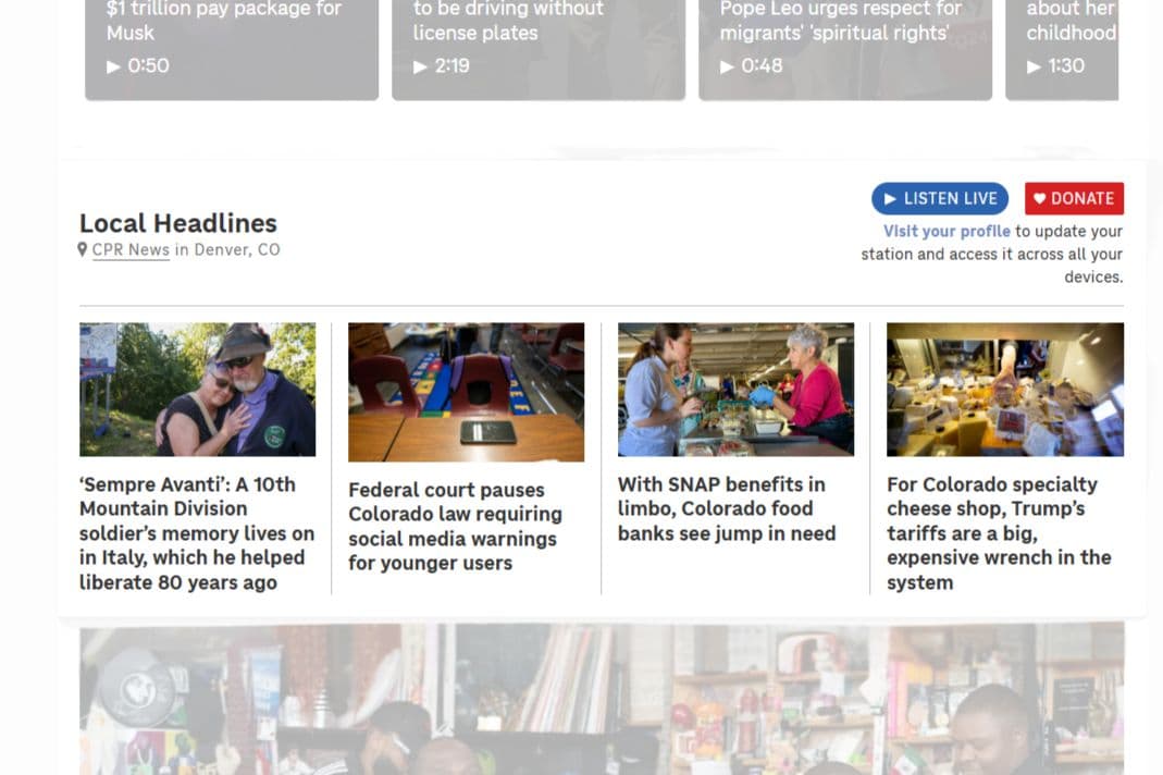 A screenshot of a website