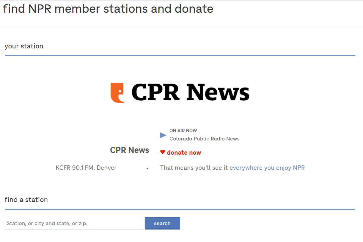 screenshot of a website