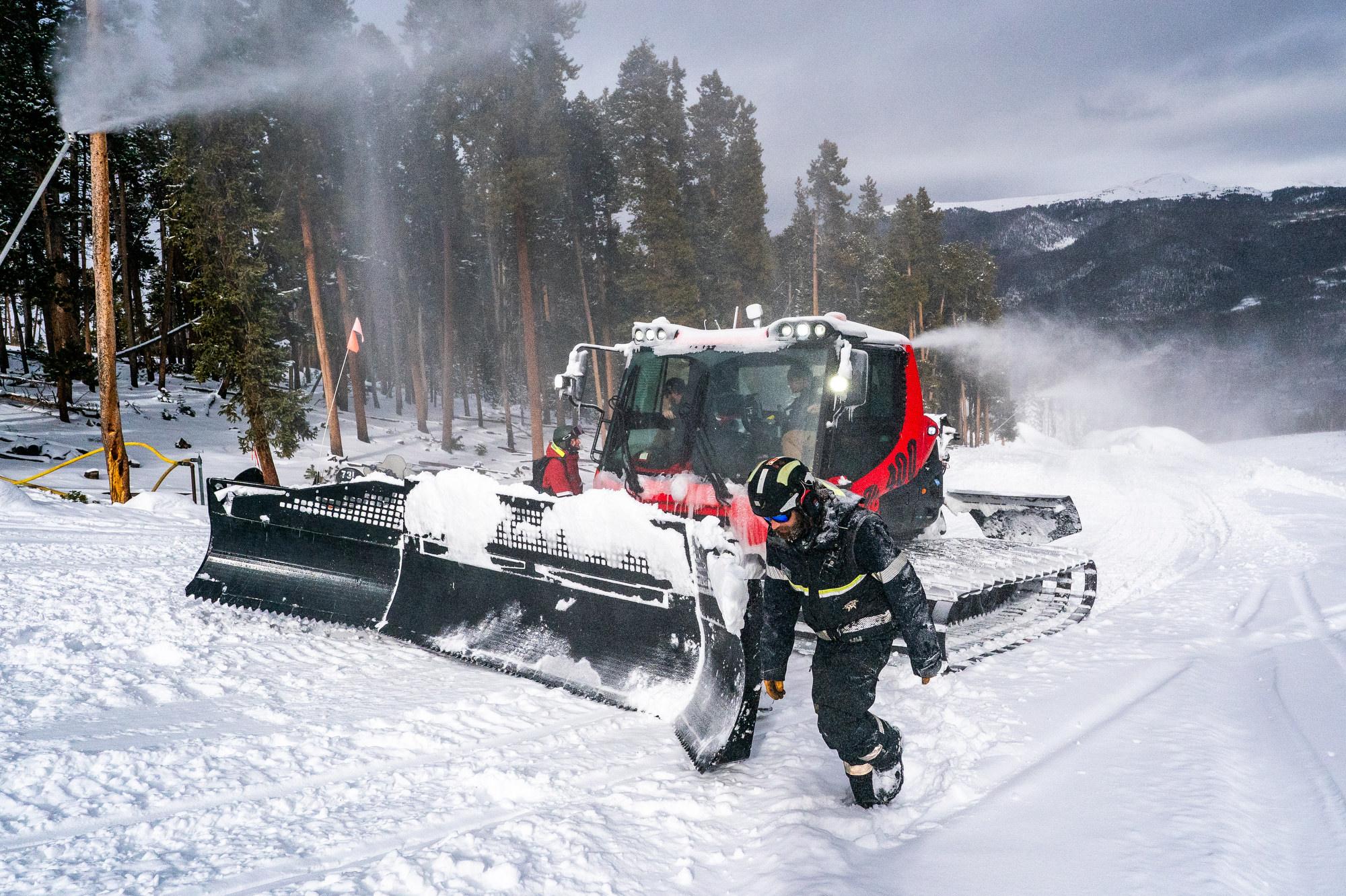 Keystone snowmaking crew boss Dylan Jenner