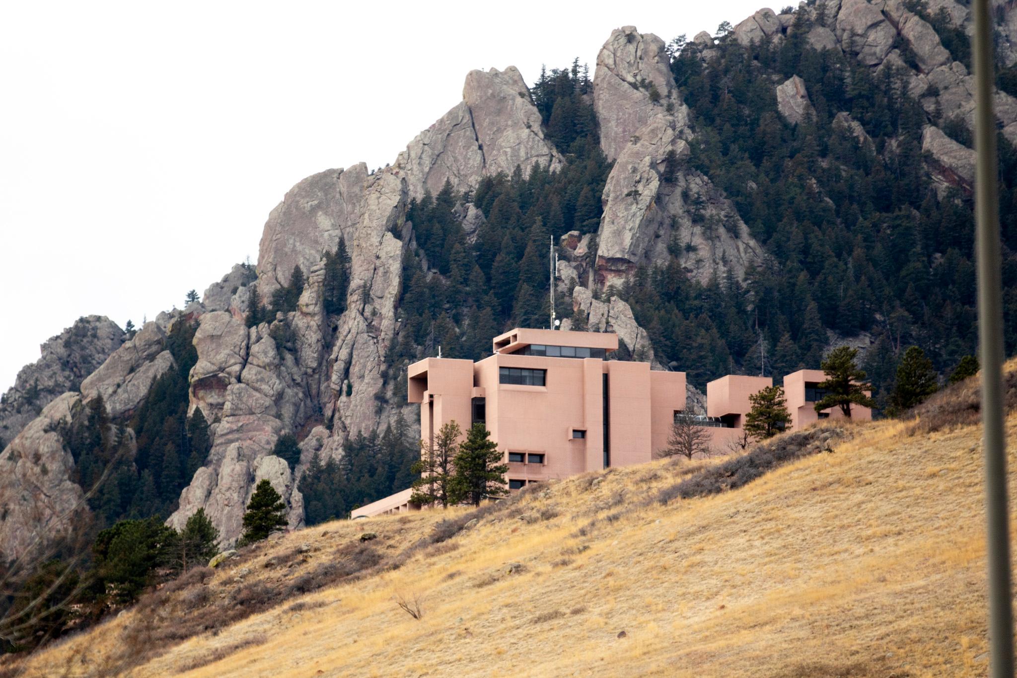 The National Center for Atmospheric Research, above Boulder. Dec. 20, 2025.