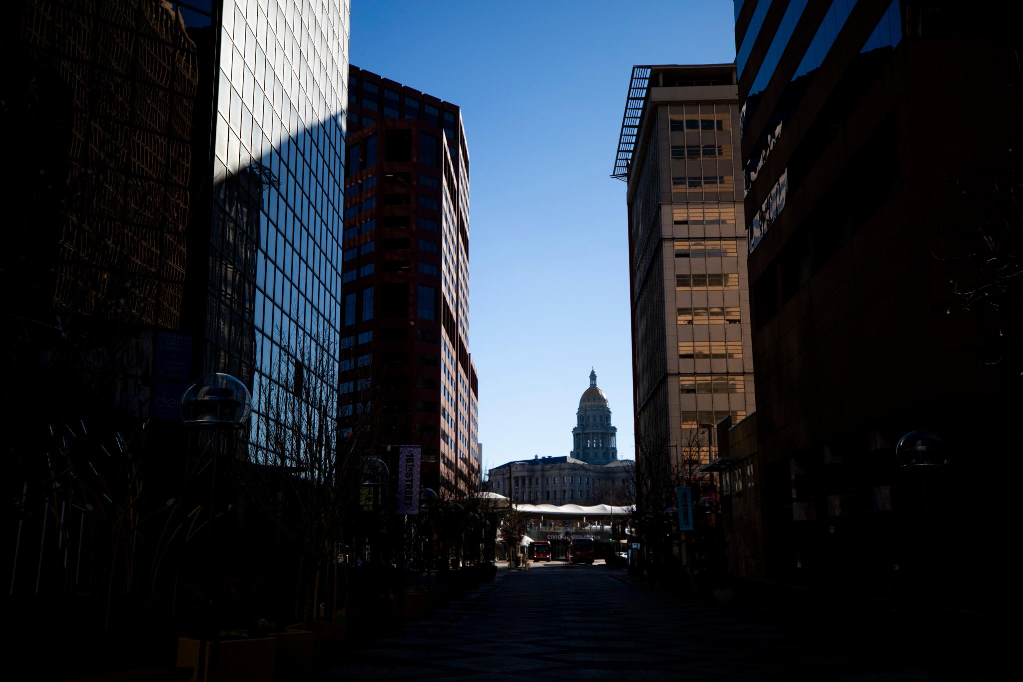 Colorado's Captiol building, seen from 16th Street downtown. Dec. 30, 2025.