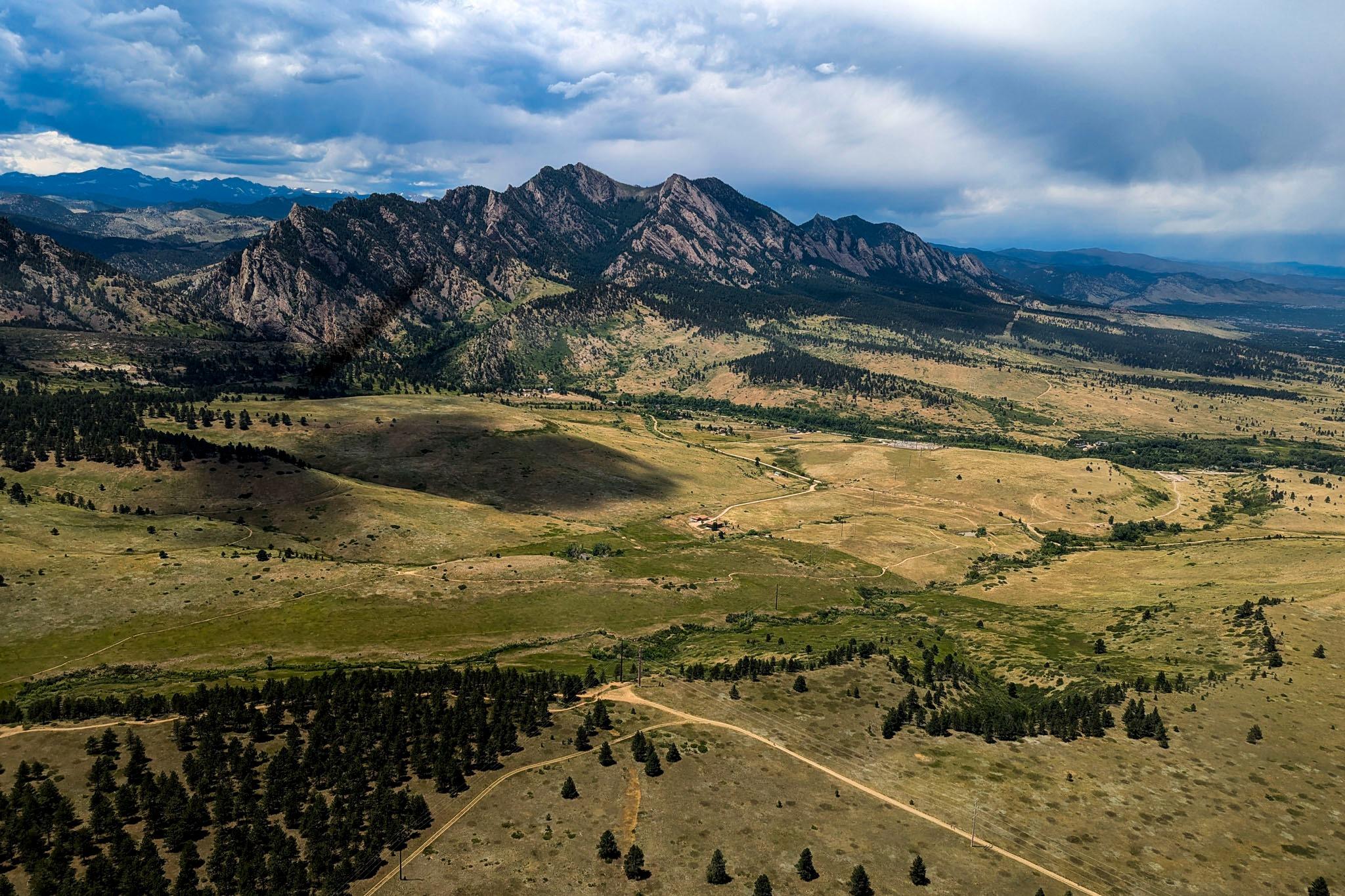 A view of the Boulder Flatiron