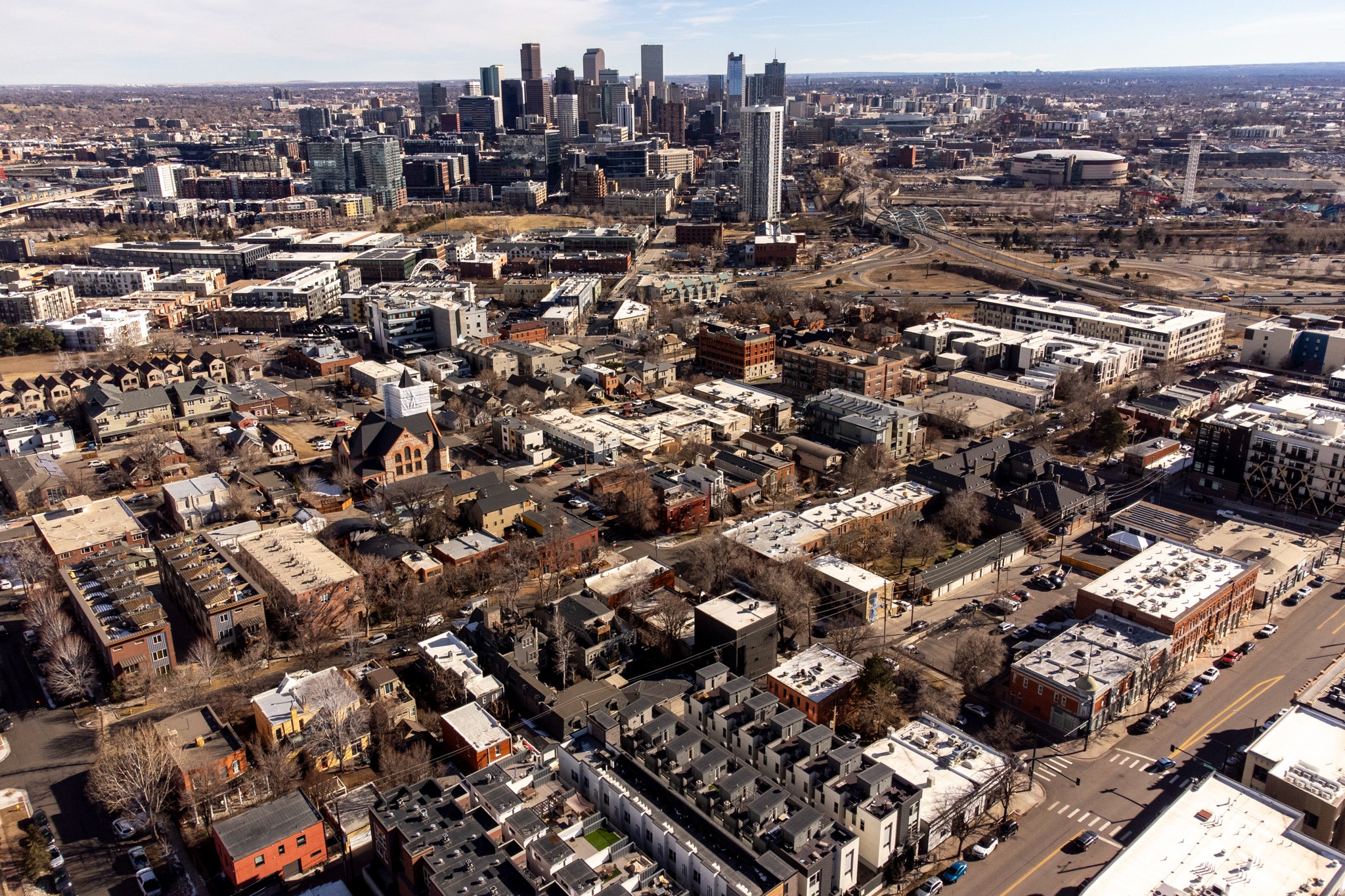 a view of downtown denver skyline