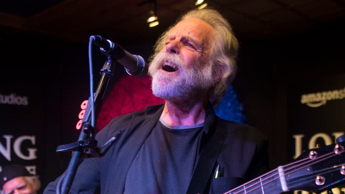 From left, Bill Kreutzmann, Bob Weir and Mickey Hart perform at the party for the film "Long Strange Trip" during the 2017 Sundance Film Festival on Sunday, Jan. 22, 2017, in Park City, Utah.