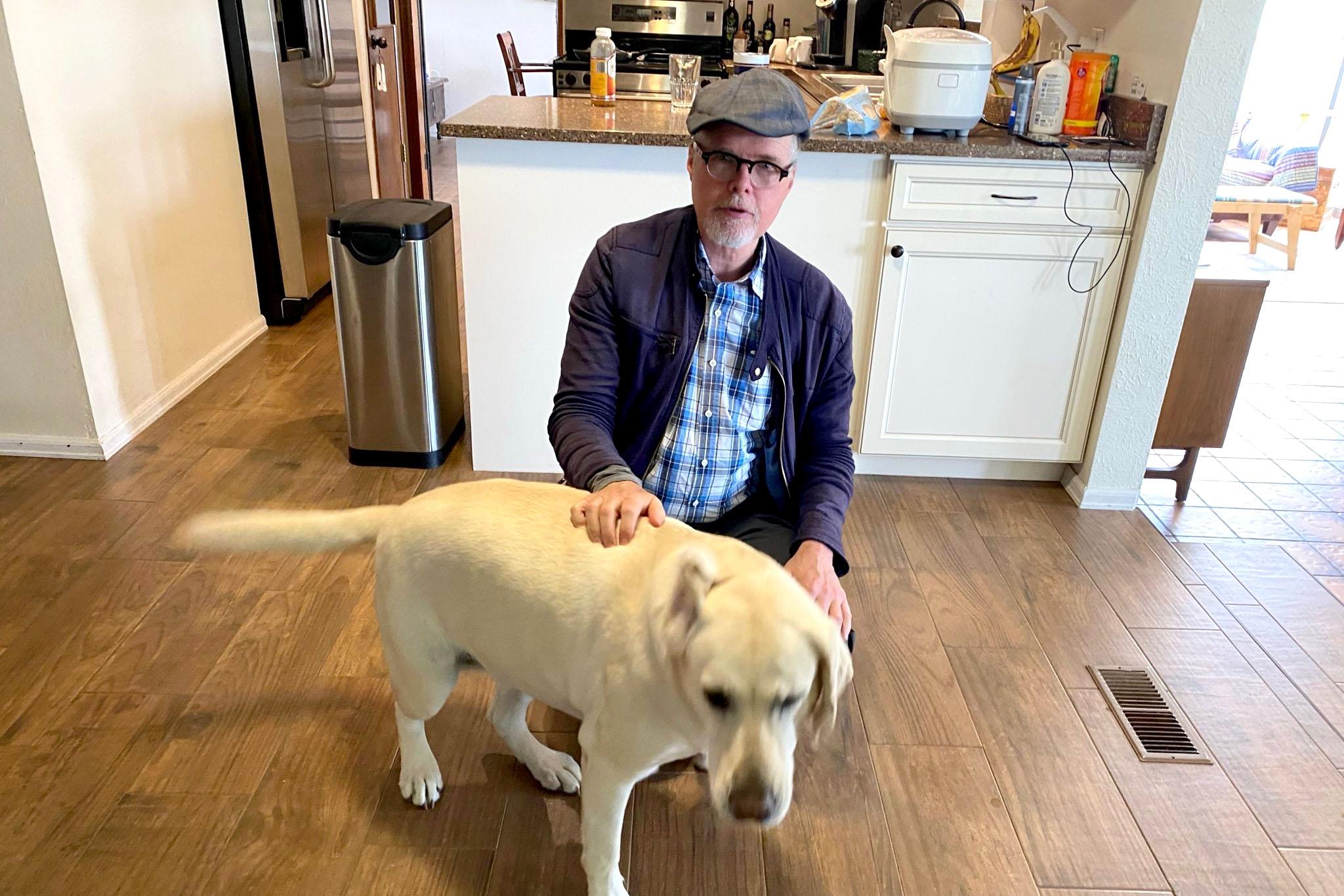 Dennis Coyle at a friend's house in Pueblo.