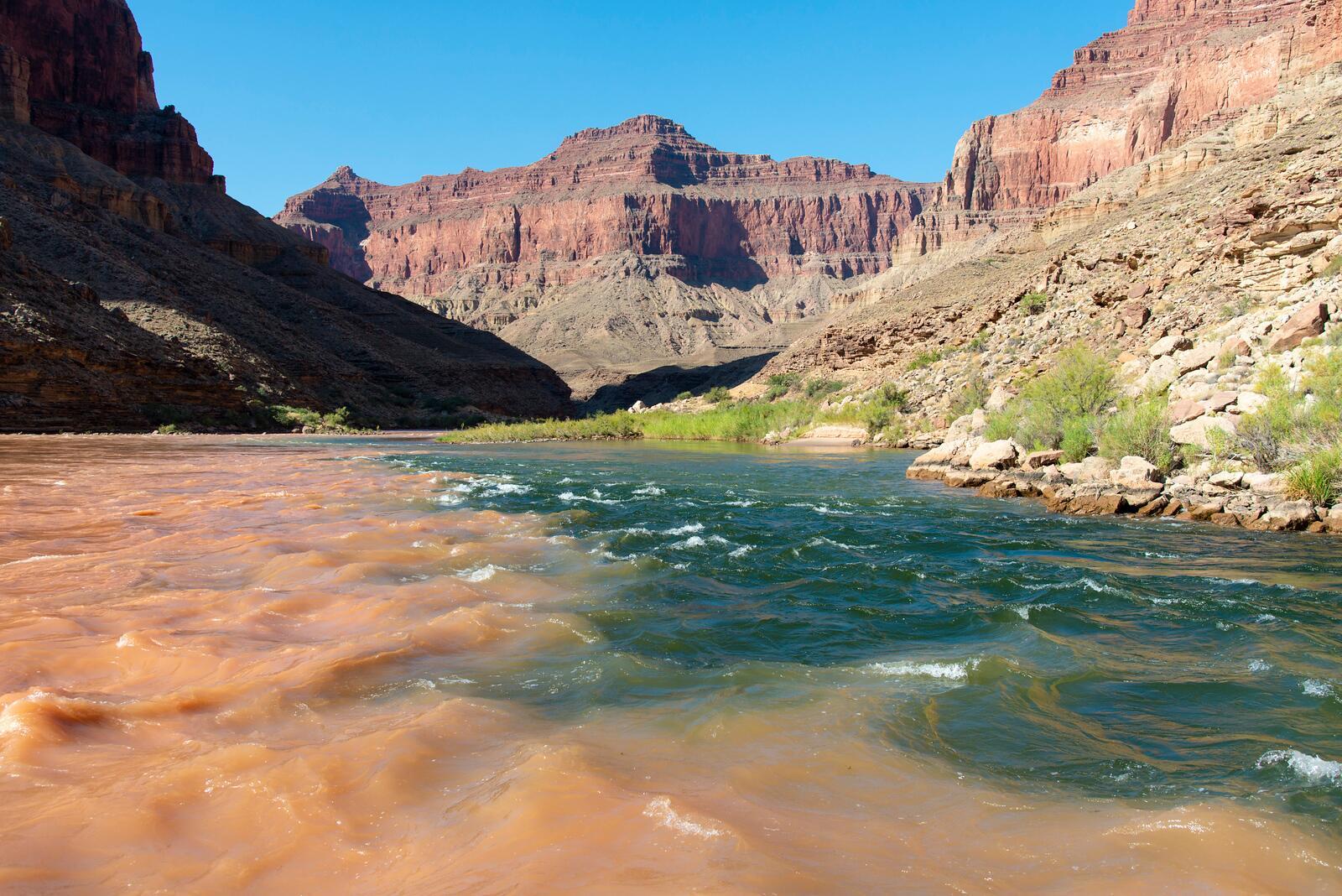 The Colorado River flows through the Grand Canyon in Arizona on September 1, 2019. Negotiators are running out of time to agree on sharing its water in the future, but they seem to be working on a short-term deal that would prevent catastrophe and open the door for more negotiations in the future.